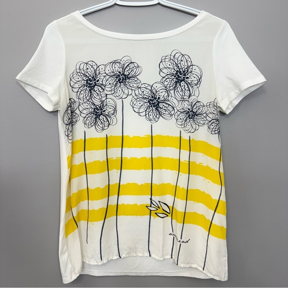 MAX MARA WEEKEND FLORAL PRINTED T-SHIRT sz Small